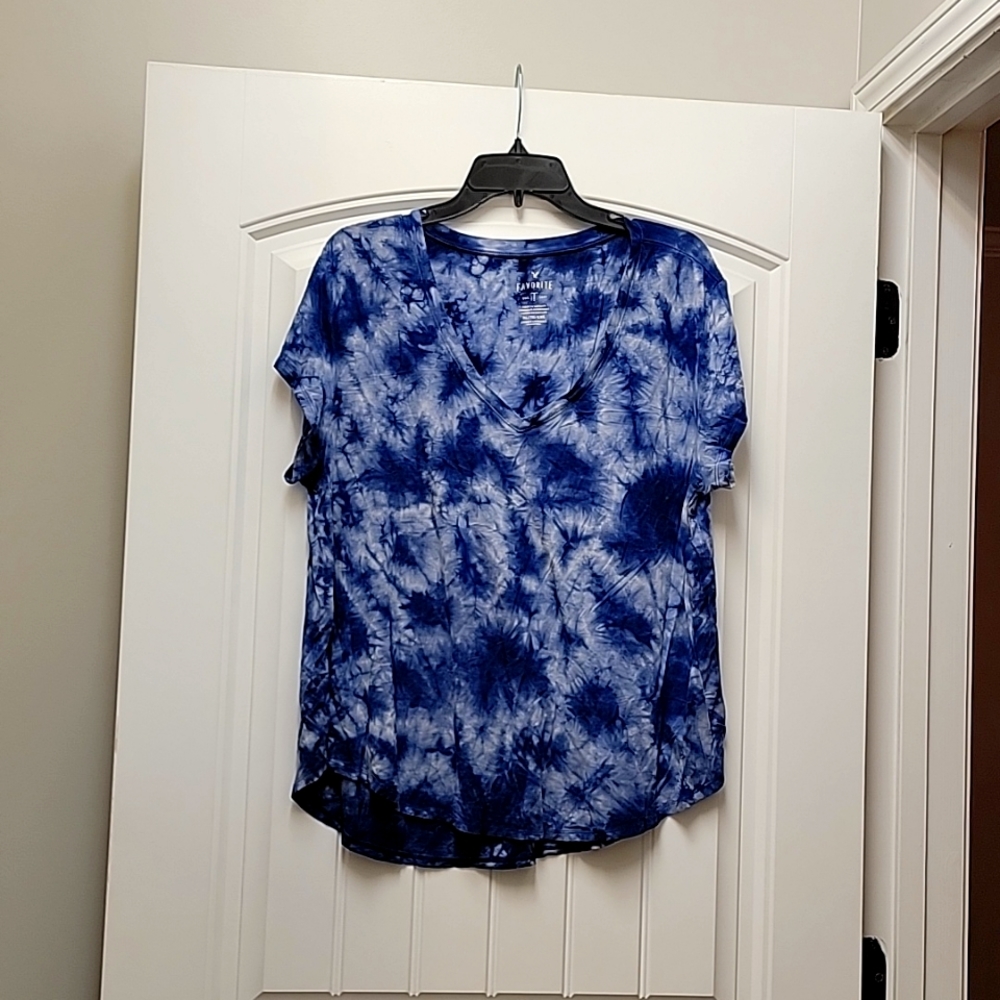 Tye dye American Eagle blue white xl t shirt nwot